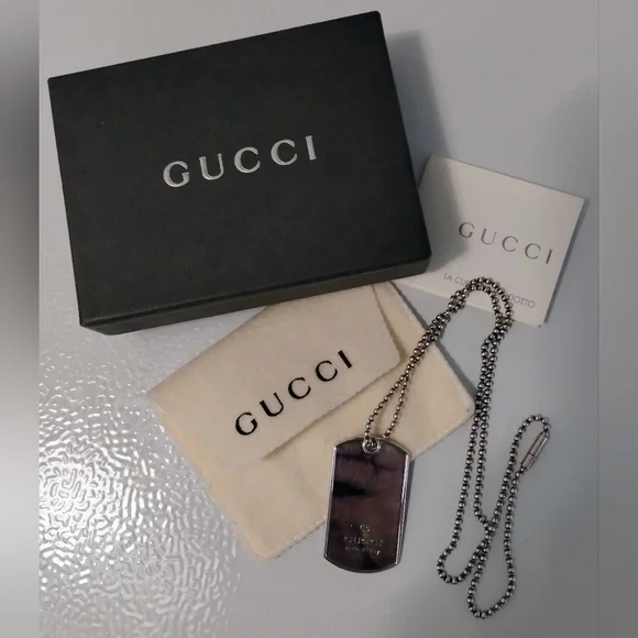 Gucci Dog Tag Necklace - Picture 1 of 8